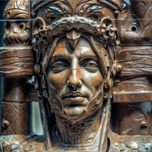 christopher columbus's ashes,wood carving,carved wood,bronze sculpture,poseidon god face,fountain head,the roman centurion,crown of thorns,decorative figure,st mark's basilica,knight pulpit,the court sandalwood carved,head ornament,st jacobus,inca face,navona,carved,carvings,sculpture,statue jesus
