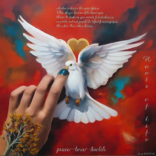 dove of peace,doves of peace,peace dove,white dove,birds with heart,doves and pigeons,bird painting,pigeons and doves,doves,inca dove,holy spirit,hand painting,sacred art,white pigeon,dove eating out of your hand,peace symbols,oil painting on canvas,peace rose,turtledoves,dove,Illustration,Paper based,Paper Based 04