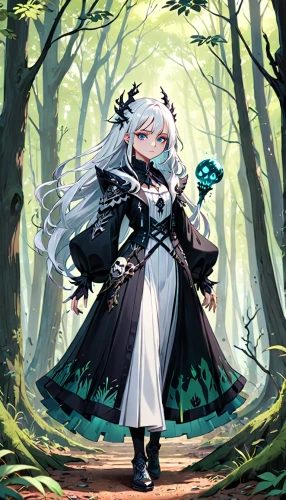 forest background,a200,lilly of the valley,vexiernelke,rusalka,forest dark,erika,forest clover,in the forest,marie leaf,fairy tale character,lily of the field,winterblueher,white rose snow queen,cg artwork,piko,monsoon banner,summoner,elza,game illustration,Anime,Anime,General