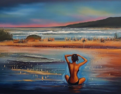thermal spring,colorful grand prismatic spring,grand prismatic spring,beach landscape,grand prismatic hot spring,oil painting on canvas,girl on the river,oil painting,art painting,dead sea,the dead sea,landscape background,dry lake,sea landscape,girl on the dune,hot spring,underwater landscape,dead vlei,world digital painting,waterscape,Illustration,Paper based,Paper Based 04