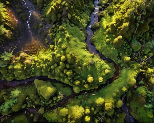 elven forest,a small waterfall,mountain spring,green waterfall,swampy landscape,forest moss,green valley,mountain stream,fallen giants valley,forests,forest floor,green forest,mountain plateau,ravine,flowing creek,mountain pasture,green trees with water,fractal environment,tileable,forest plant,Unique,Design,Knolling