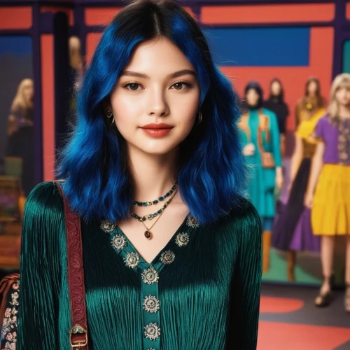 blue hair,blue peacock,indigo,jasmine blue,fashion doll,teal blue asia,electric blue,blue enchantress,maya,joy,fairy peacock,peacock,the mona lisa,russian doll,mona lisa,fashion dolls,vanessa (butterfly),bluejay,billboard,trend color,Photography,Fashion Photography,Fashion Photography 21