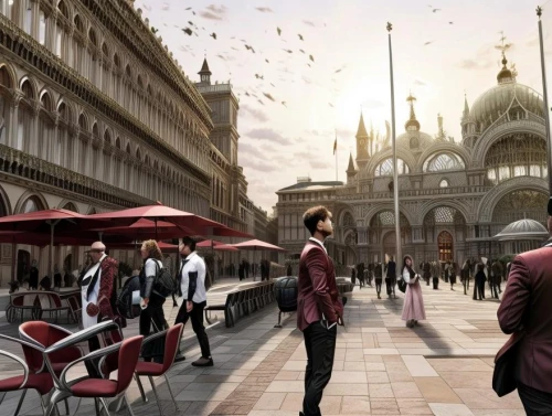 milan,st mark's square,milano,venice italy gritti palace,paris cafe,florence,red milan,torino,venetian hotel,forbidden palace,dresden,world digital painting,parisian coffee,french train station,bordeaux,the carnival of venice,venice square,munich,concept art,pink city