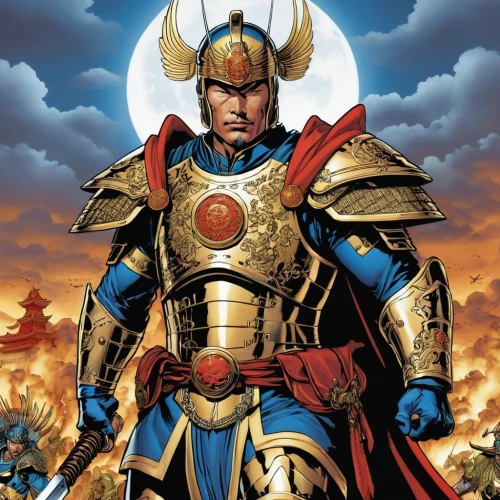 god of thunder,thor,heroic fantasy,emperor,marvel of peru,the archangel,loki,warlord,marvel comics,emperor of space,norse,high priest,power icon,wild emperor,magneto-optical disk,archangel,biblical narrative characters,iron mask hero,thundercat,imperator,Illustration,American Style,American Style 04