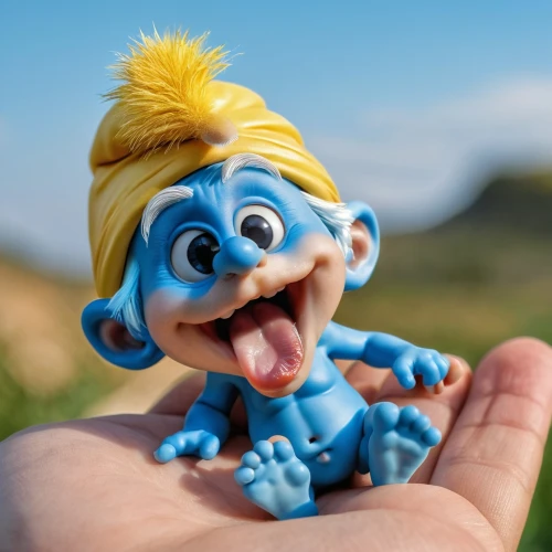 smurf figure,smurf,scandia gnome,gnome,scandia gnomes,cute cartoon character,wind-up toy,disney character,clay animation,blue monster,mumiy troll,skylander giants,russkiy toy,trolls,geppetto,child's toy,gnomes,figurine,child monster,knuffig,Photography,General,Realistic