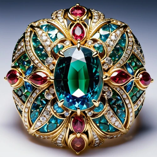ring with ornament,enamelled,cuban emerald,colorful ring,brooch,art deco ornament,vintage ornament,ring jewelry,circular ornament,glass ornament,gemstones,malachite,gift of jewelry,cartier,shashed glass,ornament,jewel,grave jewelry,precious stone,jewelry（architecture）,Photography,General,Realistic