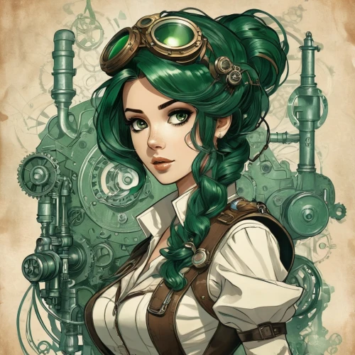 steampunk,steampunk gears,transistor,medusa,marina,clockmaker,medusa gorgon,mechanical,victorian lady,fantasy portrait,gorgon,jade,the sea maid,menta,lady medic,nautilus,biologist,ying,victorian style,nami,Conceptual Art,Fantasy,Fantasy 25