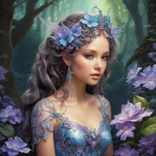 faerie,lilac blossom,faery,fairy queen,blue hydrangea,fantasy portrait,lilac flowers,lilac flower,fantasy art,mystical portrait of a girl,flower fairy,blue enchantress,fantasy picture,lilacs,girl in flowers,girl in a wreath,rosa 'the fairy,common lilac,beautiful girl with flowers,elven flower