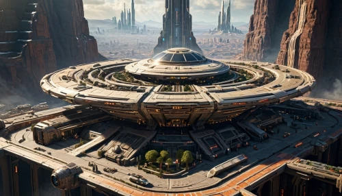 carrack,millenium falcon,dreadnought,valerian,futuristic architecture,futuristic landscape,sci fi,flagship,very large floating structure,victory ship,sci-fi,sci - fi,atlantis,empire,mesa,federation,scifi,x-wing,republic,hospital landing pad