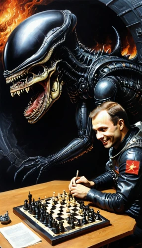 chess game,cybernetics,play chess,chess,pinball,chess player,chess men,cyberspace,sci fiction illustration,control,game illustration,centipede,science-fiction,chess icons,science fiction,occult,extraterrestrial life,synthesizer,yuri gagarin,aliens,Photography,Documentary Photography,Documentary Photography 27