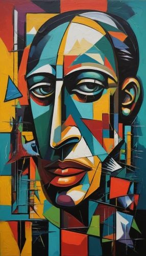 graffiti art,cubism,woman thinking,meticulous painting,woman face,streetart,dali,woman's face,african art,picasso,el salvador dali,benin,art painting,berger picard,head woman,indigenous painting,multicolor faces,abstract painting,italian painter,oil painting on canvas,Art,Classical Oil Painting,Classical Oil Painting 37