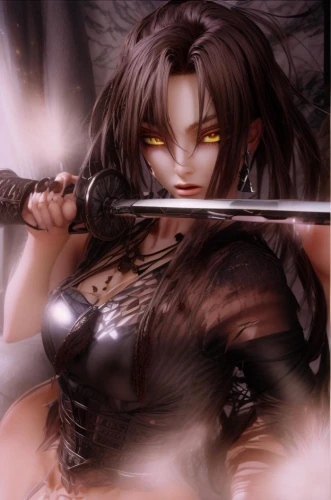 swordswoman,female warrior,katana,warrior woman,dark elf,beautiful girls with katana,fantasy warrior,blade,huntress,dark angel,fantasy woman,clamp,gara,samurai fighter,sorceress,kenjutsu,heroic fantasy,warrior,vampire woman,wind warrior