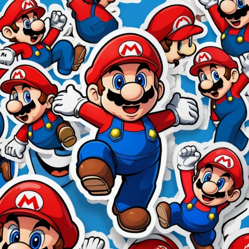 super mario brothers,super mario,mario,mobile video game vector background,mario bros,clipart sticker,stickers,seamless pattern,sticker,plumber,birthday banner background,jigsaw puzzle,wall,game characters,red blue wallpaper,bandana background,nintendo,icon pack,wall sticker,playmat,Unique,Design,Sticker