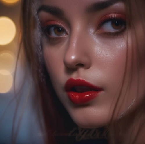 retouch,retouching,digital painting,red lips,bokeh,romantic portrait,vintage makeup,red lipstick,rouge,bokeh effect,bokeh lights,moody portrait,portrait photography,fantasy portrait,portrait background,digital art,red tones,retouched,red skin,world digital painting,Photography,General,Cinematic