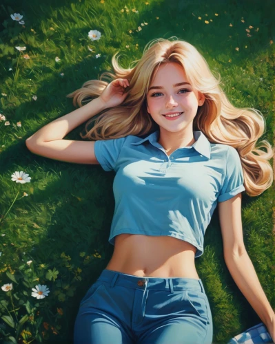 girl lying on the grass,girl in the garden,girl in flowers,the girl is lying on the floor,relaxed young girl,girl-in-pop-art,woman laying down,teen,girl in t-shirt,blond girl,girl in a long,jeans background,girl sitting,a girl's smile,on the grass,elsa,lying down,blonde girl,blonde woman,the blonde in the river,Conceptual Art,Fantasy,Fantasy 19