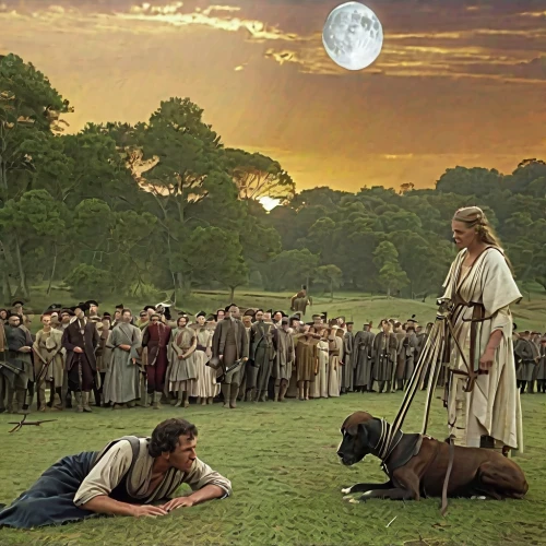 the night of kupala,longitude,shepherd romance,calvary,shepherds,the stake,spring equinox,the good shepherd,sound of music,phase of the moon,the crucifixion,reenactment,paganism,geocentric,cherokee rose,gullivers travels,greek in a circle,druids,digital compositing,the order of the fields,Photography,General,Realistic