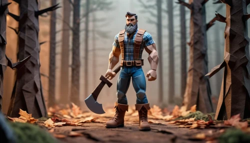 lumberjack,woodsman,farmer in the woods,lumberjack pattern,forest man,wood elf,pines,actionfigure,dane axe,3d figure,vax figure,wolverine,action figure,arborist,geppetto,river pines,game figure,brawny,the woods,cable,Unique,Paper Cuts,Paper Cuts 03