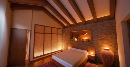 japanese-style room,attic,wooden sauna,wooden beams,wooden stairs,vaulted ceiling,hallway space,guest room,sleeping room,3d rendering,hanok,guestroom,japanese architecture,interior decoration,inverted cottage,canopy bed,vaulted cellar,wooden windows,cabin,interiors,Photography,General,Realistic