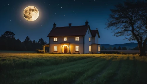 lonely house,witch's house,moonlit night,home landscape,beautiful home,little house,witch house,house silhouette,ancient house,small house,the haunted house,creepy house,houses clipart,haunted house,miniature house,moon photography,hanging moon,full moon,country house,night scene,Photography,General,Realistic