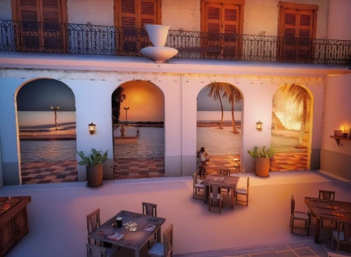 visual effect lighting,3d rendered,3d rendering,3d render,an apartment,rendering,hacienda,riad,render,development concept,courtyard,apartment house,islamic lamps,collected game assets,color is changable in ps,ambient lights,marketplace,tavern,apartment,cosmetics counter,Illustration,Paper based,Paper Based 04