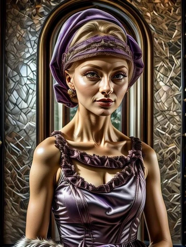 violet head elf,crystal ball-photography,bodypainting,image manipulation,art deco woman,photo art,portrait photographers,gothic portrait,body painting,rapunzel,seamstress,hairdressing,head woman,photoshop manipulation,woman thinking,ancient egyptian girl,artificial hair integrations,doll looking in mirror,decorative figure,bloned portrait