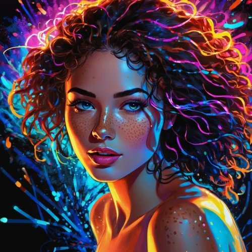 digital art,digital painting,digital artwork,world digital painting,fantasy portrait,vector art,vector illustration,disco,colorful light,boho art,neon body painting,colored lights,digital illustration,neon light,aura,portrait background,colorful background,digital drawing,light of art,digital creation,Conceptual Art,Daily,Daily 24