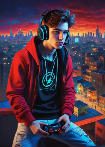 gamer,dj,gamer zone,edit icon,fan art,youtube icon,twitch icon,world digital painting,controller jay,pyro,would a background,spotify icon,cg artwork,headset,game illustration,phone icon,boy,felix,gamers round,gamers,Illustration,Abstract Fantasy,Abstract Fantasy 09
