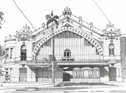 facade painting,railroad station,movie palace,central station,facade panels,art nouveau,renovation,art nouveau design,hollywood metro station,concept art,the train station,facades,south station,fox theatre,train station,kirrarchitecture,atlas theatre,old architecture,pitman theatre,palace,Design Sketch,Design Sketch,None