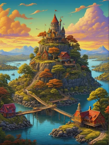 an island far away landscape,fantasy landscape,flying island,mushroom island,landscape background,fantasy picture,island of juist,mountain settlement,islands,islet,island of fyn,uninhabited island,floating island,archipelago,the island,peninsula,knight's castle,granite island,island,home landscape,Conceptual Art,Daily,Daily 33