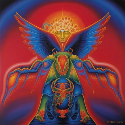 psychedelic art,shamanic,sacred art,heart chakra,phoenix,mysticism,shamanism,the archangel,firebird,meridians,angelology,pachamama,pentecost,archangel,thunderbird,third eye,phoenix rooster,all seeing eye,angel head,3-fold sun,Illustration,Abstract Fantasy,Abstract Fantasy 21