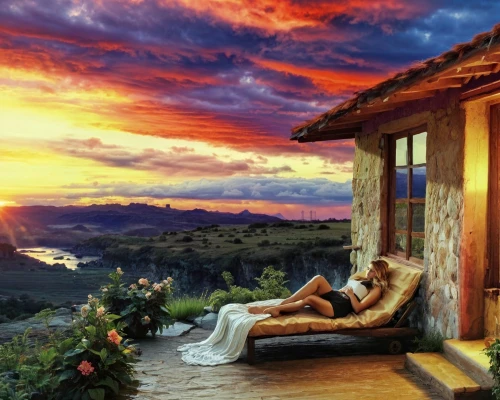 home landscape,italy liguria,aeolian islands,sicily window,tramonto,roof landscape,tuscany,provencal life,ocean view,holiday villa,idyll,provence,idyllic,tropical house,window with sea view,greek islands,romantic scene,relaxation,greek island,canary islands