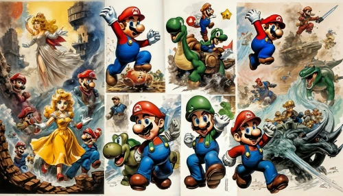 super mario brothers,mario bros,super mario,mario,game characters,comic characters,luigi,superhero background,marvel comics,characters,fairytale characters,retro cartoon people,vintage wallpaper,christmas wrapping paper,playmat,people characters,the pied piper of hamelin,fairy tale icons,superheroes,13