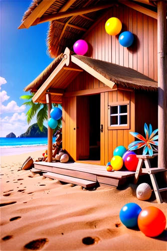 beach hut,beach huts,beach ball,3d background,beach landscape,dream beach,seaside resort,beachhouse,beach furniture,tropical house,background vector,colorful balloons,background colorful,beach house,beach resort,beach scenery,colored pencil background,colorful background,tropical beach,beach bar,Illustration,Japanese style,Japanese Style 03