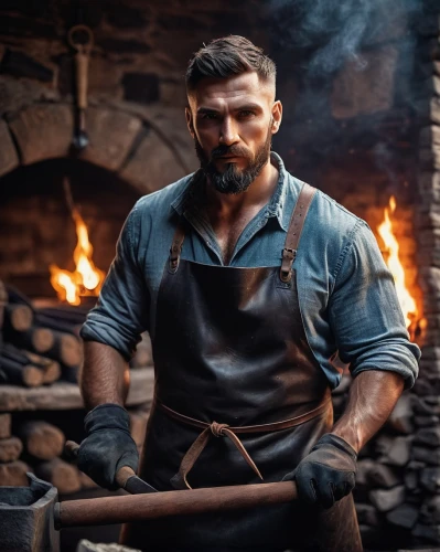 blacksmith,steelworker,farrier,tinsmith,a carpenter,fire master,iron-pour,craftsman,dwarf cookin,carpenter,iron pour,woodsman,blue-collar worker,metalsmith,men chef,forge,mechanic,woodworker,cast iron,blue-collar,Photography,Documentary Photography,Documentary Photography 25