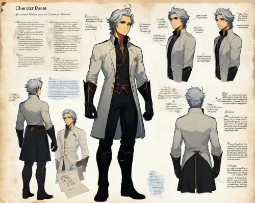 frock coat,male character,costume design,grey fox,trench coat,main character,imperial coat,overcoat,newt,male poses for drawing,cravat,suit of spades,konstantin bow,theoretician physician,old coat,suit of the snow maiden,grey ash,male elf,cullen skink,twelve apostle,Unique,Design,Character Design