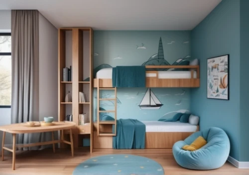 kids room,children's bedroom,modern room,blue room,children's room,shared apartment,danish room,sky apartment,baby room,boy's room picture,an apartment,danish furniture,modern decor,apartment,search interior solutions,contemporary decor,room divider,home interior,great room,scandinavian style