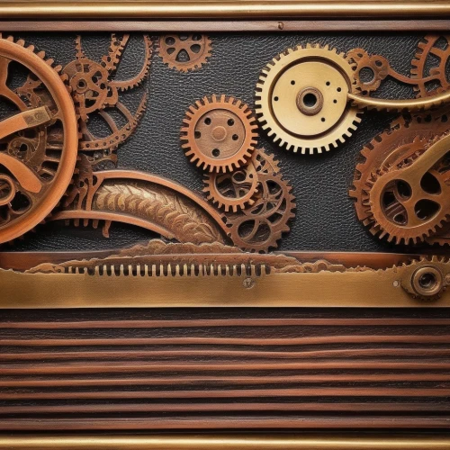 steampunk gears,transport panel,old calculating machine,cog,mechanical,gears,panel,steampunk,wooden cable reel,machinery,mechanical fan,kinetic art,wood board,mechanical puzzle,scrap sculpture,carved wood,calculating machine,wood art,the laser cuts,wall clock,Illustration,Realistic Fantasy,Realistic Fantasy 13