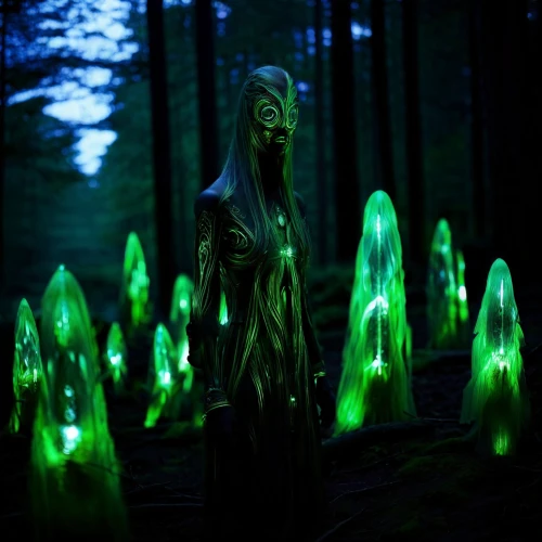 elven forest,druids,fairy forest,patrol,haunted forest,aaa,the enchantress,mother earth statue,dryad,enchanted forest,ghost forest,sorceress,faerie,holy forest,druid grove,garden statues,forest of dreams,neon ghosts,green forest,garden sculpture