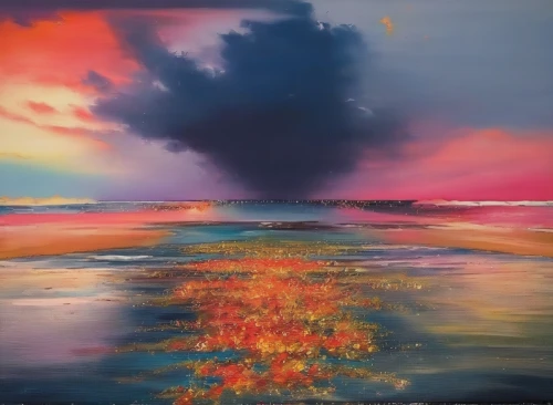 sea landscape,beach landscape,coastal landscape,landscape with sea,seascape,oil on canvas,eruption,oil painting on canvas,carol colman,coast sunset,an island far away landscape,volcanic landscape,lava,el mar,oil painting,sea beach-marigold,underwater landscape,painting technique,sunset beach,pink beach,Illustration,Paper based,Paper Based 04