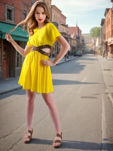 pinup girl,yellow jumpsuit,vintage girl,vintage dress,vintage fashion,digital compositing,50's style,retro pin up girl,yellow,fashion street,pin-up model,pin-up girl,vintage clothing,women fashion,pin up girl,yellow mustard,image editing,yellow color,yellow brown,rockabilly style