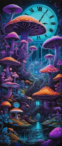 mushroom landscape,ufo,ufos,ufo interior,mushrooms,alien world,mushroom island,psychedelic art,cubensis,trip computer,acid lake,alien planet,futuristic landscape,ipê-purple,medicinal mushroom,blue mushroom,lsd,psychedelic,acid,mushroom,Conceptual Art,Sci-Fi,Sci-Fi 25