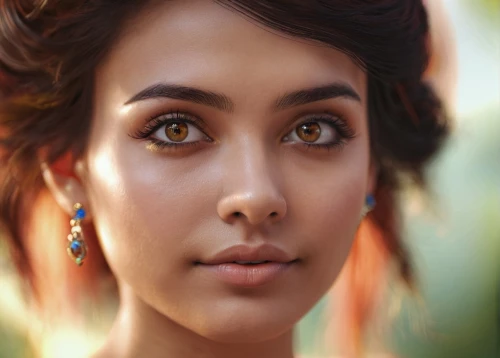 fantasy portrait,world digital painting,indian woman,romantic portrait,girl portrait,digital painting,eurasian,moana,women's eyes,indian girl,natural cosmetic,radha,polynesian girl,woman portrait,indian,ancient egyptian girl,retouch,romantic look,tiger lily,portrait background,Illustration,Realistic Fantasy,Realistic Fantasy 37