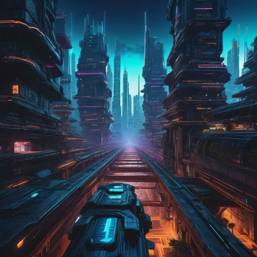 futuristic landscape,metropolis,cityscape,cyberpunk,city highway,futuristic,dystopian,city at night,fantasy city,dystopia,ancient city,scifi,city blocks,sci fiction illustration,street canyon,cities,industrial landscape,sci - fi,sci-fi,world digital painting,Art,Classical Oil Painting,Classical Oil Painting 33