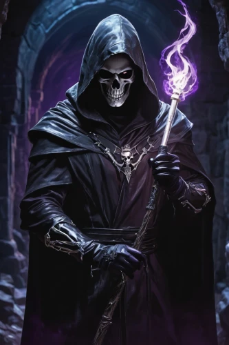 grimm reaper,grim reaper,dodge warlock,undead warlock,hooded man,reaper,death god,magus,prejmer,skeleltt,doctor doom,magistrate,skeleton key,dark elf,mage,wall,dance of death,assassin,grim,shredder,Conceptual Art,Sci-Fi,Sci-Fi 06