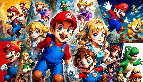 super mario brothers,mario bros,game characters,super mario,party banner,mario,cartoon video game background,christmas banner,png image,birthday banner background,retro cartoon people,snes,luigi,children's background,nintendo,nes,emulator,mobile video game vector background,toadstools,wii u