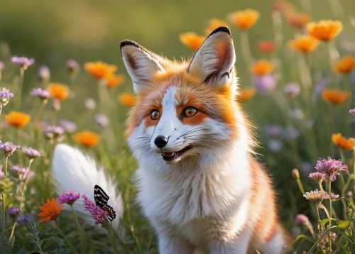 cute fox,adorable fox,patagonian fox,red fox,a fox,icelandic sheepdog,child fox,garden-fox tail,vulpes vulpes,fox,welsh sheepdog,desert fox,little fox,redfox,kit fox,flower animal,south american gray fox,swift fox,on a wild flower,fox stacked animals,Photography,Black and white photography,Black and White Photography 03