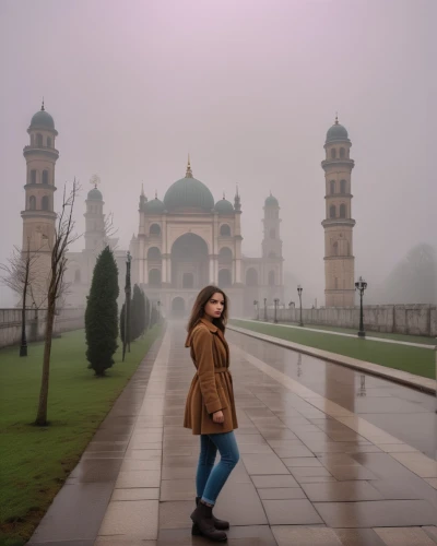 iasi,foggy day,romania,bucharest,eastern europe,girl in a historic way,iulia hasdeu castle,peterhof,krakow,alba iulia,bucuresti,moscow,cluj,foggy,girl walking away,zagreb,constanta,poland,saintpetersburg,volgograd,Photography,General,Realistic