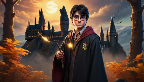 hogwarts,harry potter,potter,wizardry,cg artwork,fantasy picture,albus,wizard,magus,librarian,hamelin,sci fiction illustration,wizards,broomstick,the wizard,wand,celebration cape,fantasy art,magistrate,portrait background,Illustration,Realistic Fantasy,Realistic Fantasy 03