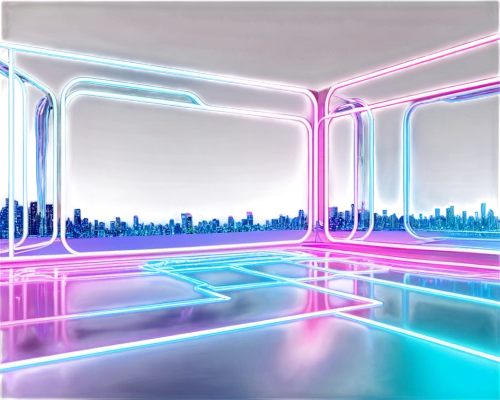 panoramical,futuristic landscape,virtual landscape,futuristic art museum,3d background,light space,neon lights,cyberspace,neon light,neon ghosts,vapor,art deco background,neon tea,3d render,computer art,virtual,ambient lights,neon arrows,digiart,neon drinks,Illustration,Japanese style,Japanese Style 19