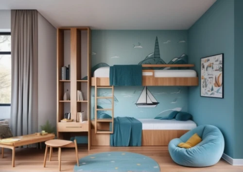 kids room,children's bedroom,modern room,children's room,shared apartment,blue room,sky apartment,boy's room picture,baby room,danish furniture,an apartment,danish room,modern decor,apartment,search interior solutions,room divider,contemporary decor,interior design,the little girl's room,home interior